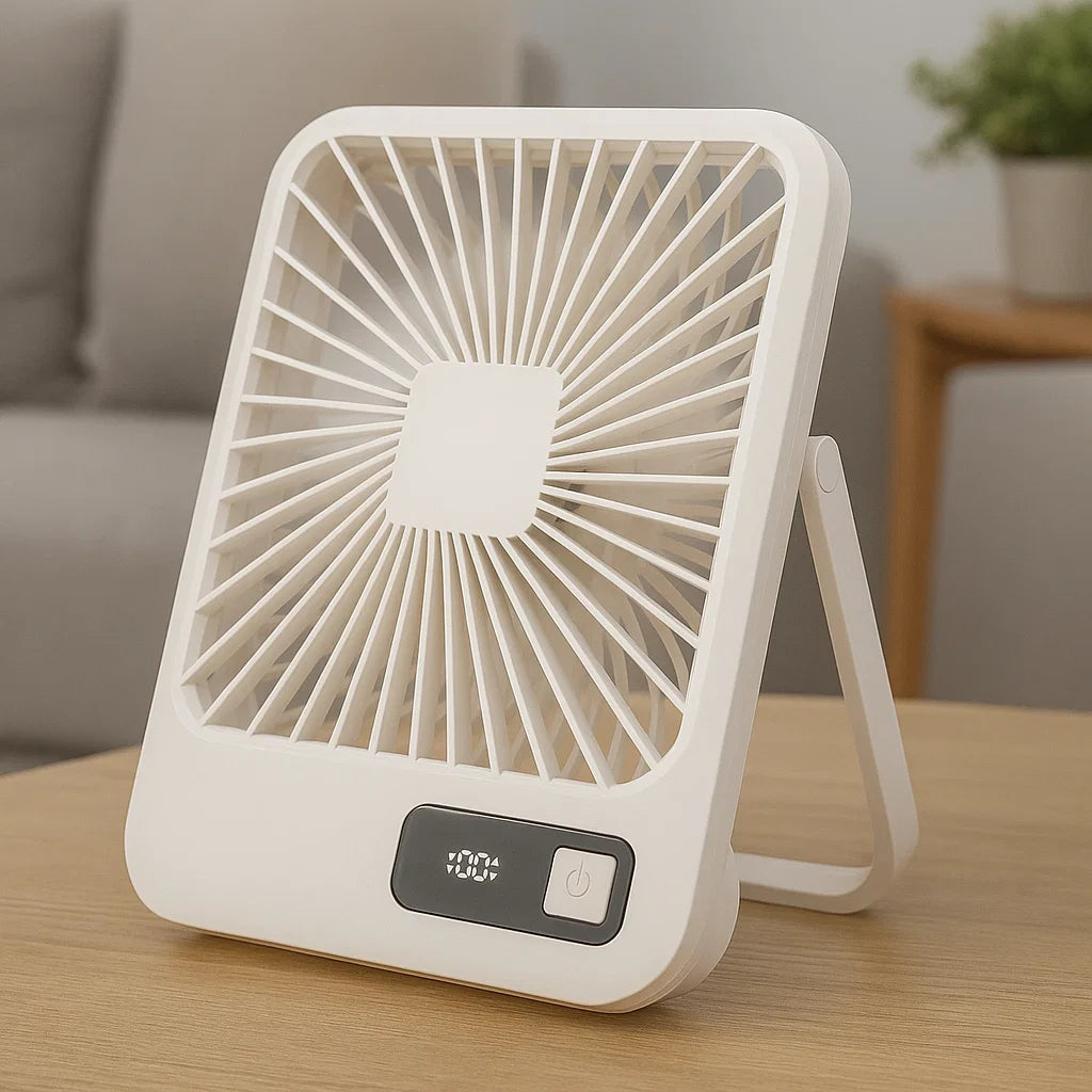 Kompakt USB Bordventilator med Genopladeligt Batteri