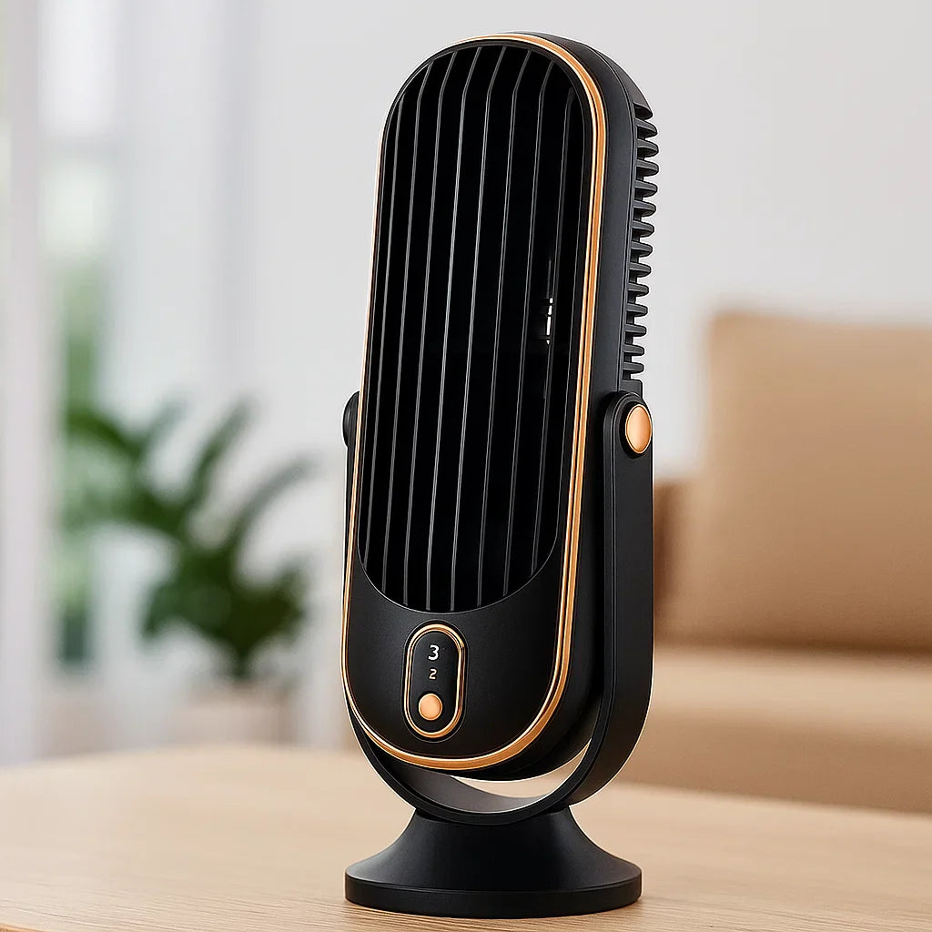 Bærbar USB Ventilator med 360° Drejefunktion og Fem Hastigheder