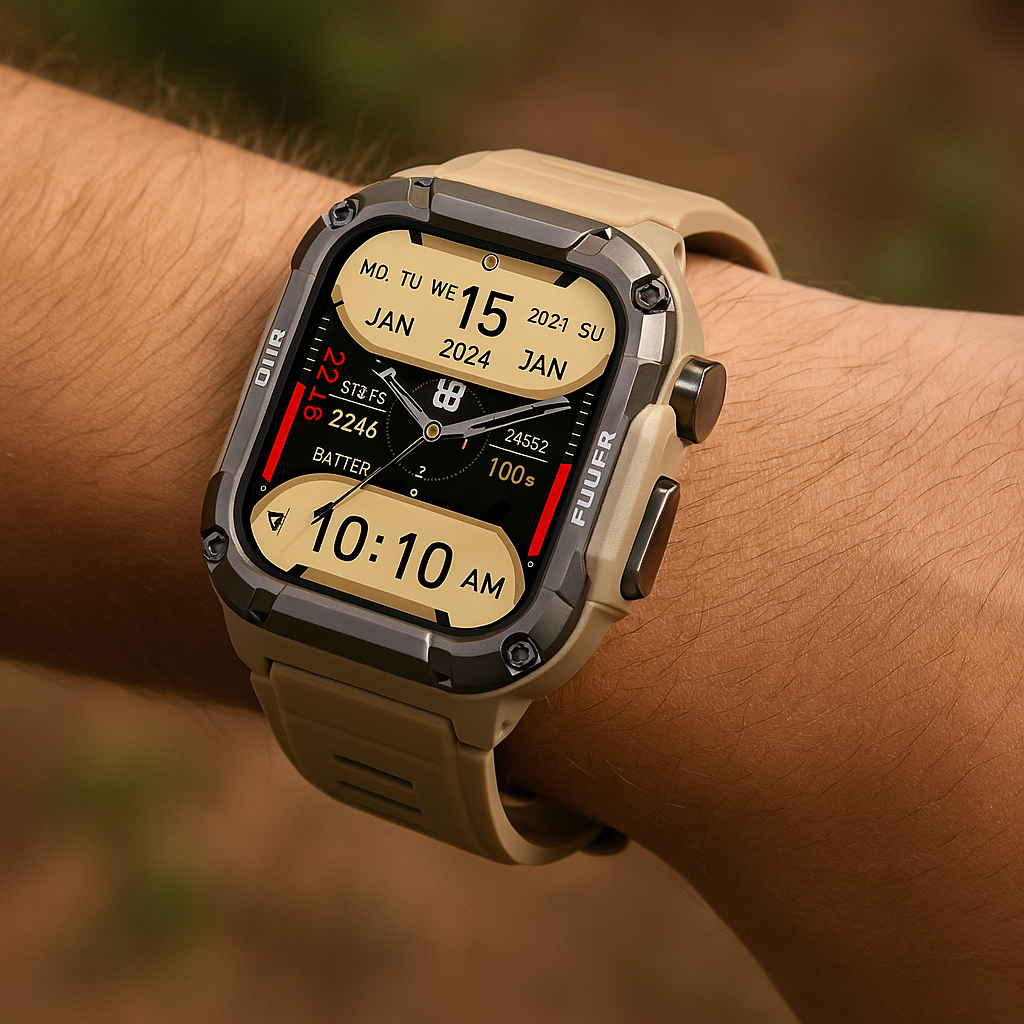Robust Udendørs Smartwatch – Holdbarhed og Fitness i Fokus