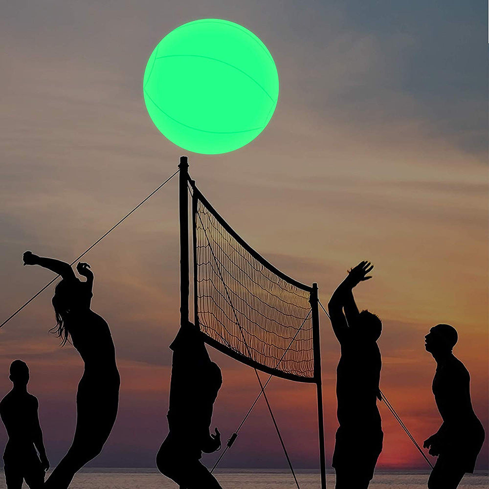 Farvet LED Strandbold med Fjernbetjening – GlowSphere til Natteunderholdning