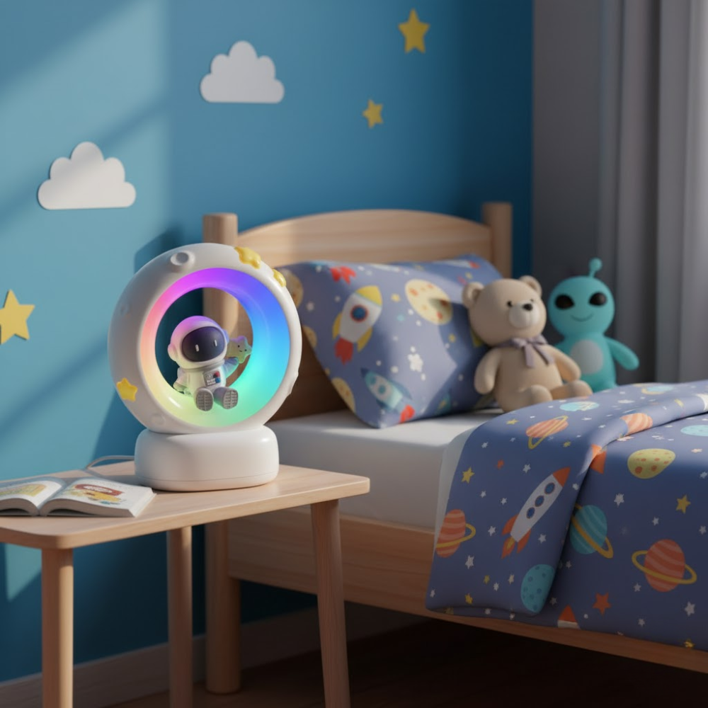 Børnevenlig Natlampe i Silikone – Blid LED & USB Opladning