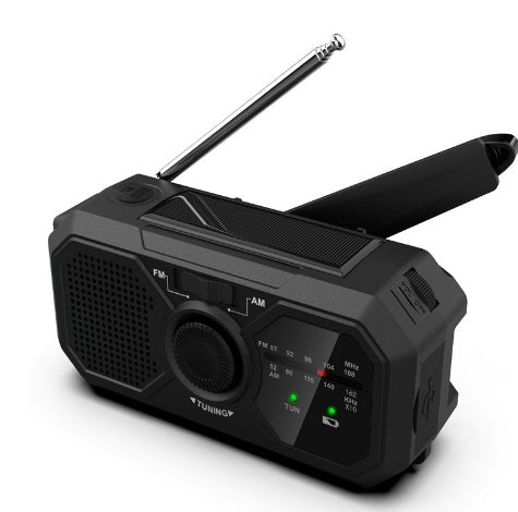 Bärbar Nödradio med Solenergi och SOS för Utomhusbruk
