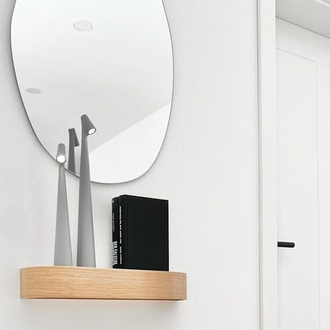 Trådløs LED Bordlampe i Rød Metal - Lang Batterilevetid