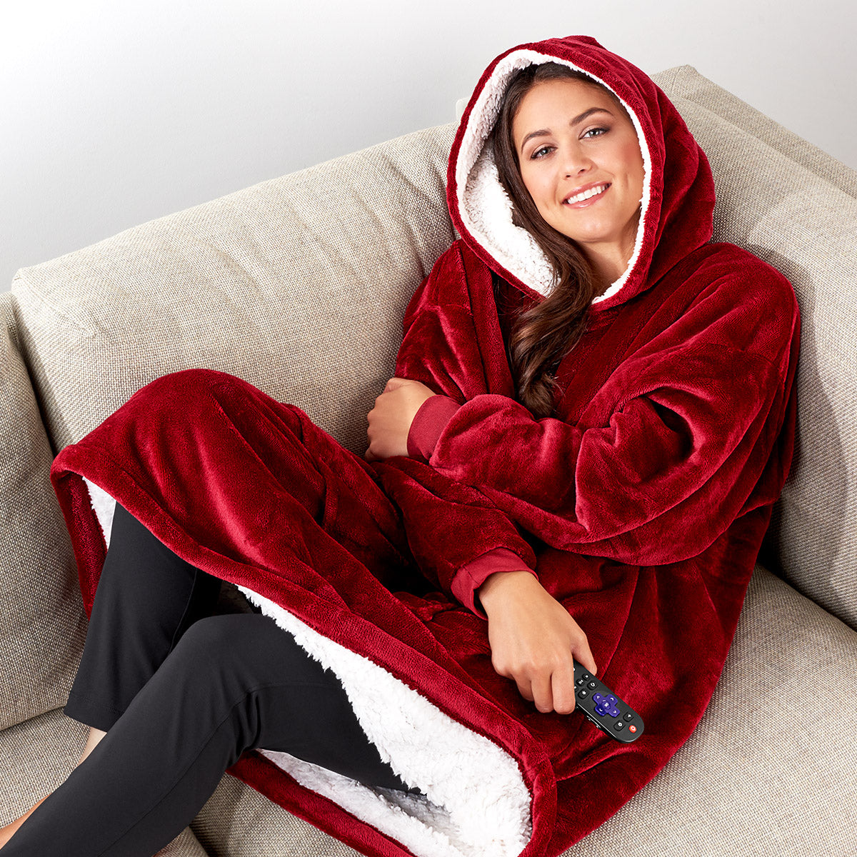 Extra Stor Mysig Hoodie med Ficka och Huva