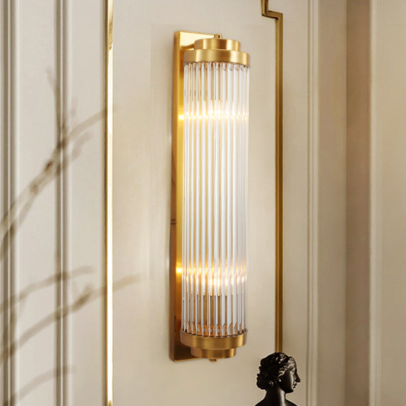 Guldkristall Vägglampa med Dubbelt Ljus för Vardagsrum och Hall