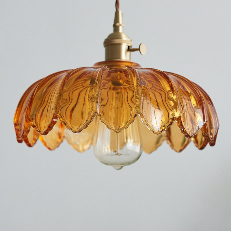 Unik Glaspendel med Vintage Blomsterdesign til Dit Hjem