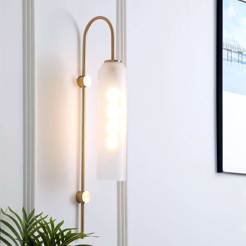 Elegant Væglampe i Glas og Metal – Stilfuld Belysning