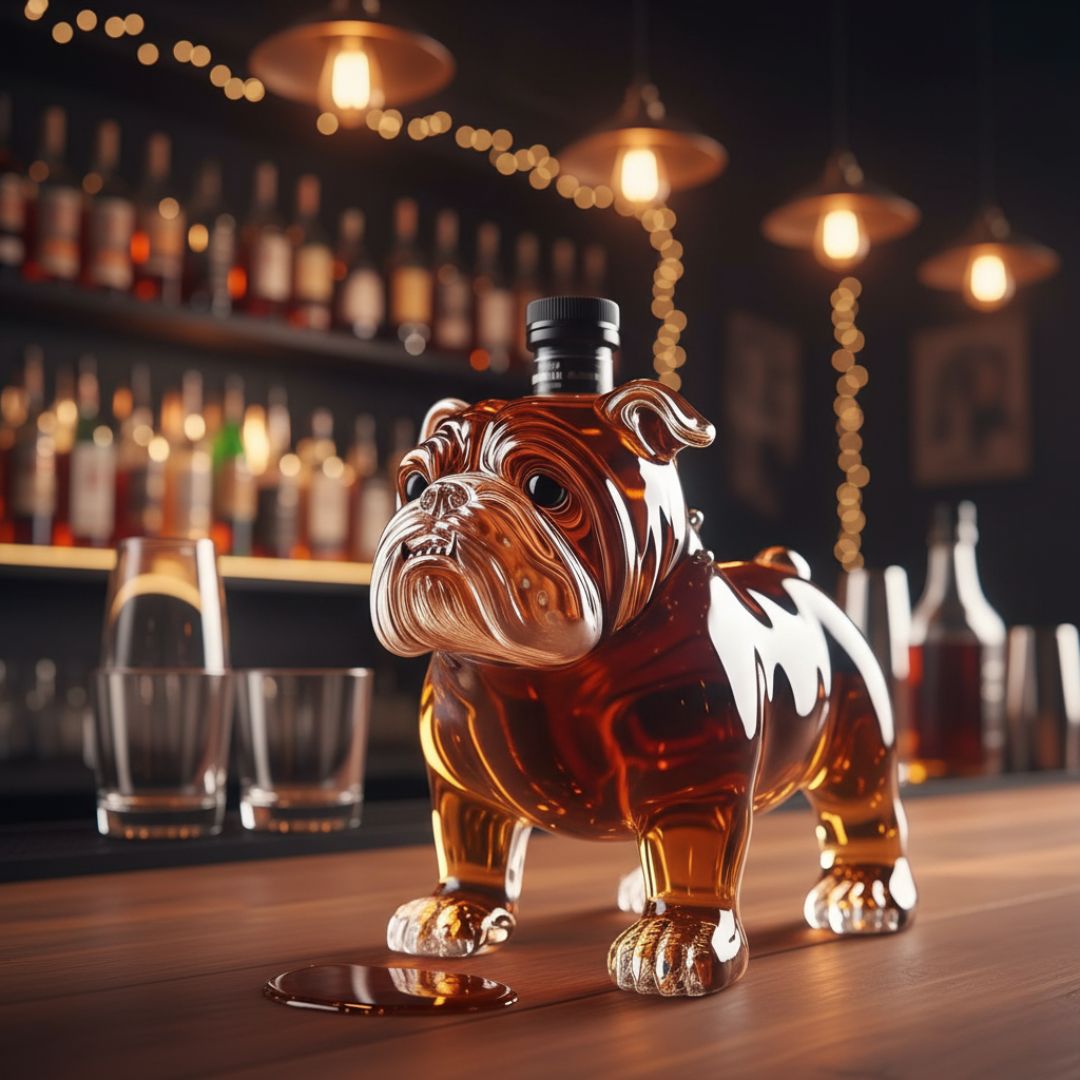 Glasflaske i hundedesign – perfekt gave til hundeelskere