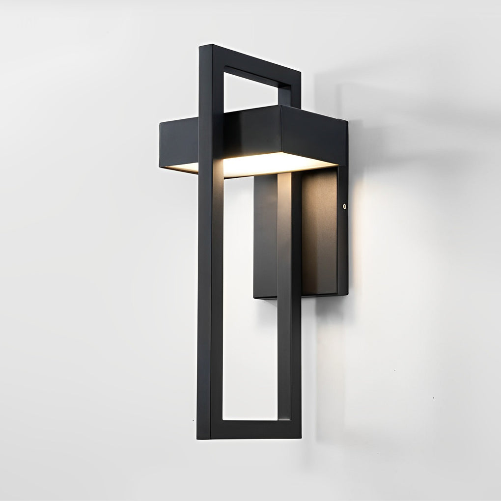 Moderne Udendørs LED Væglampe i Sort - Vejrbestandig Elegance
