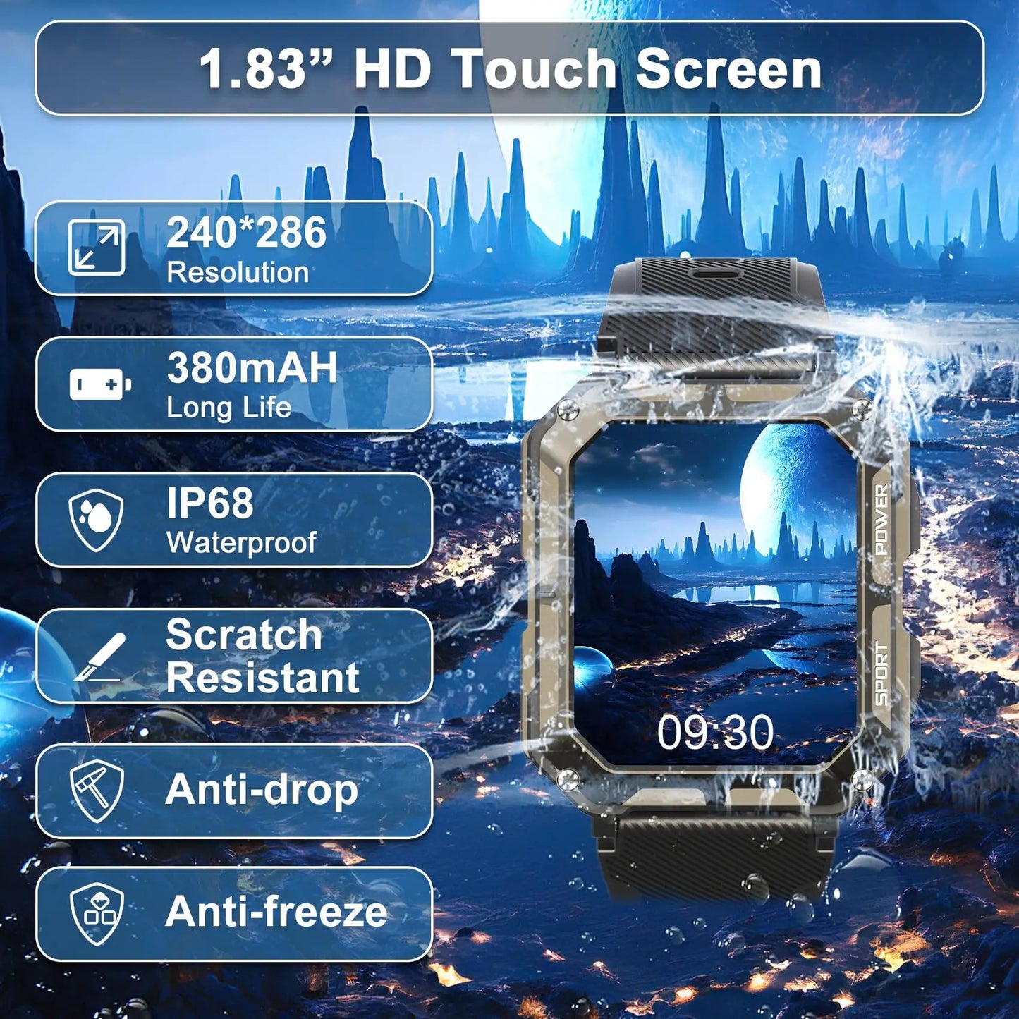 Uforgængelig smartwatch med enestående holdbarhed