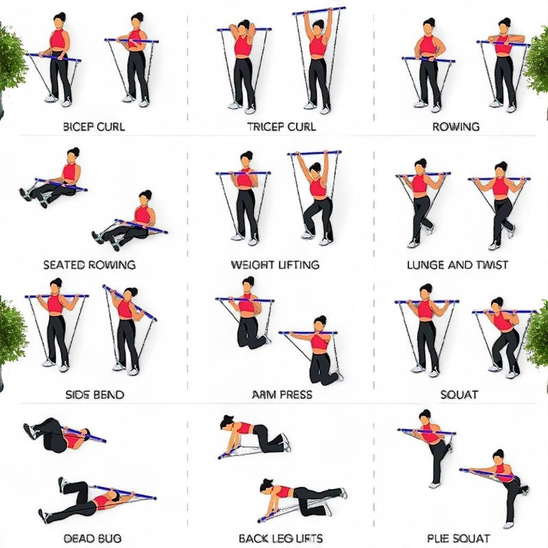 Effektiv Pilates Stangsæt – Helkropstræning derhjemme