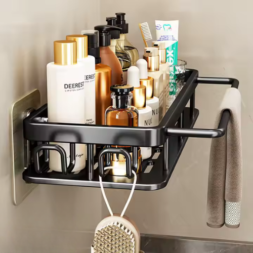Selvklæbende Shampooholder – Nem Montering, Maksimal Plads
