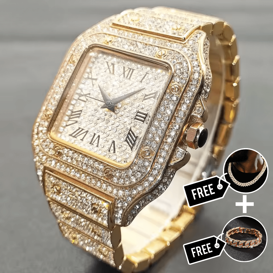Santos Klocka med Diamantinfattning – Elegant Lyxarmbandsur
