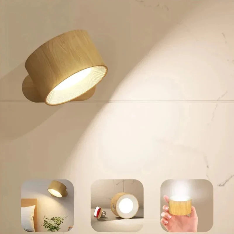 Trådlös magnetisk vägglampa med justerbart LED-ljus