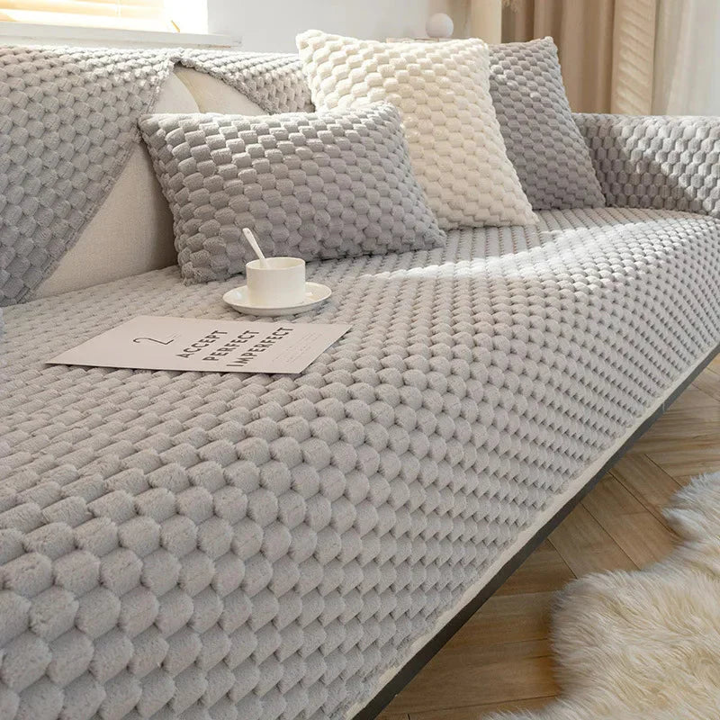 Vintervänligt Sofföverdrag i Mjuk, Halkfri Design
