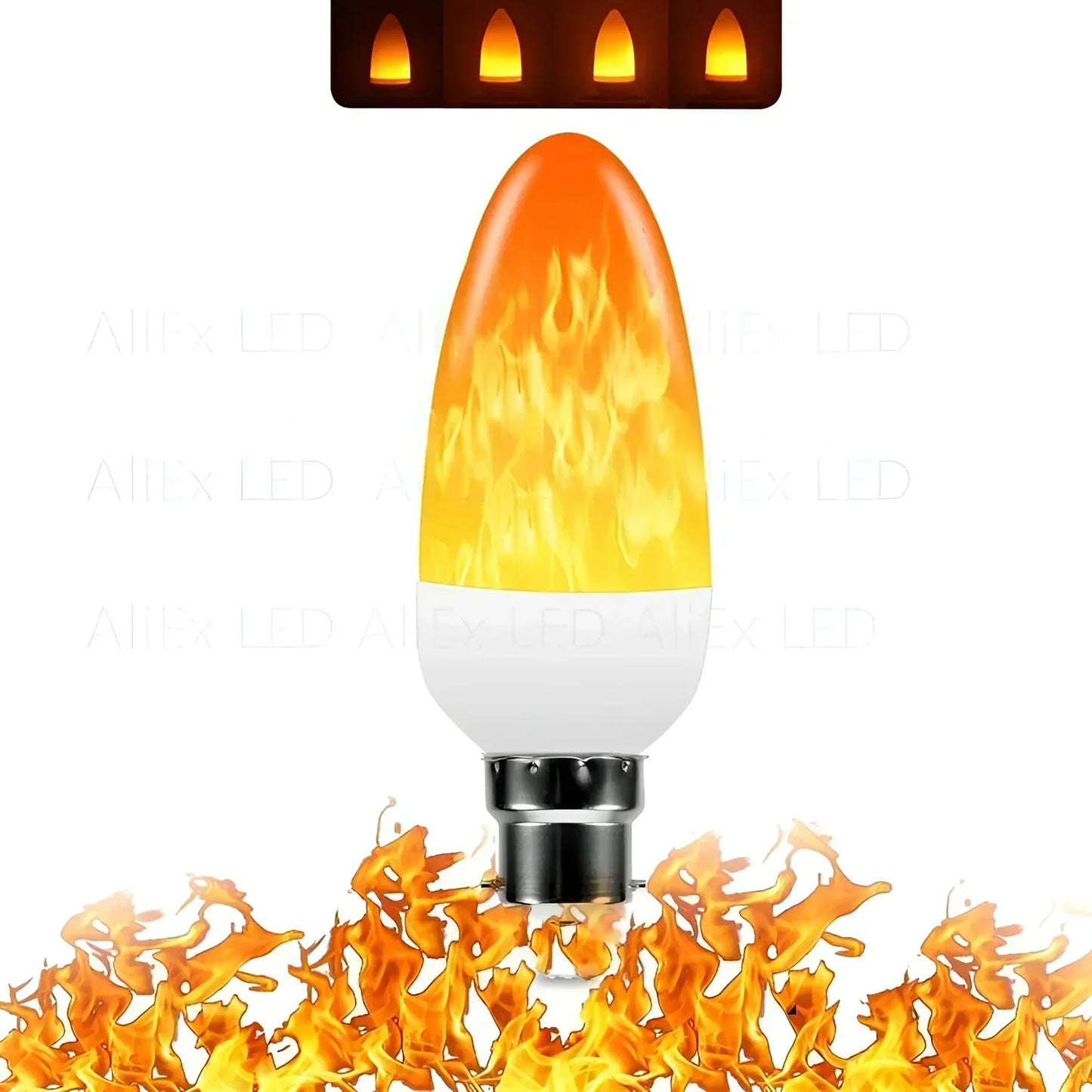 Flammeneffekt LED-lampe – 9W med realistisk flammeudseende
