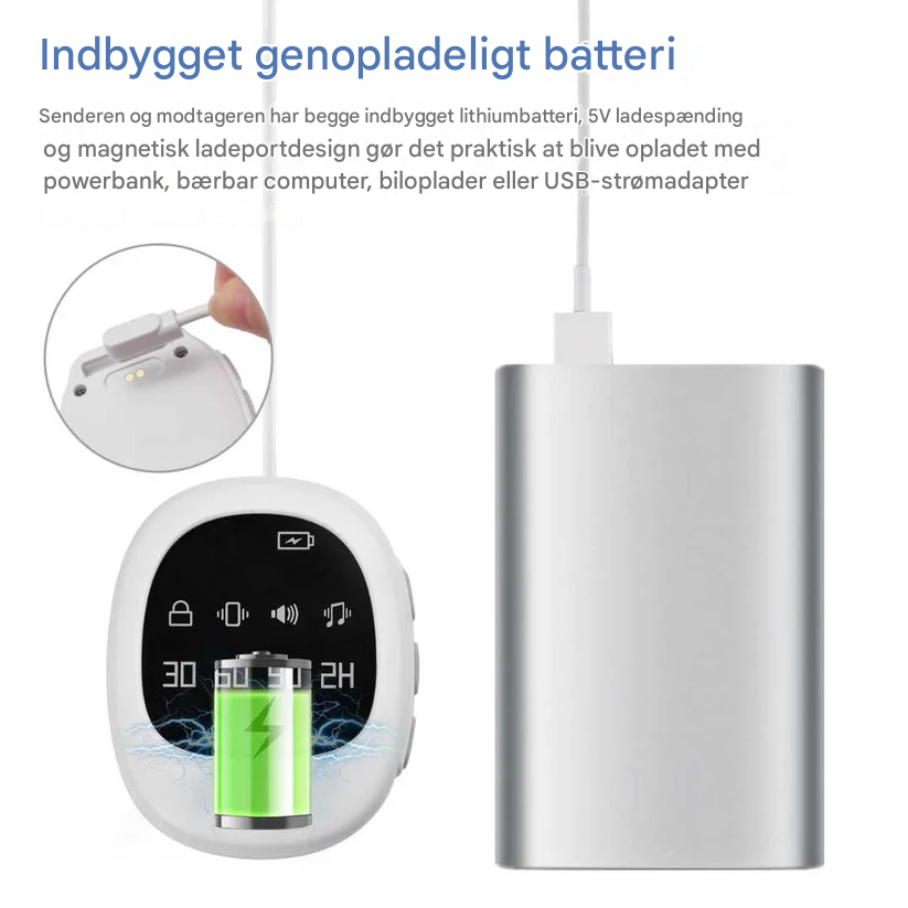 Trådløs sengevædningsalarm | Overvågningssystem med vibration og lyd