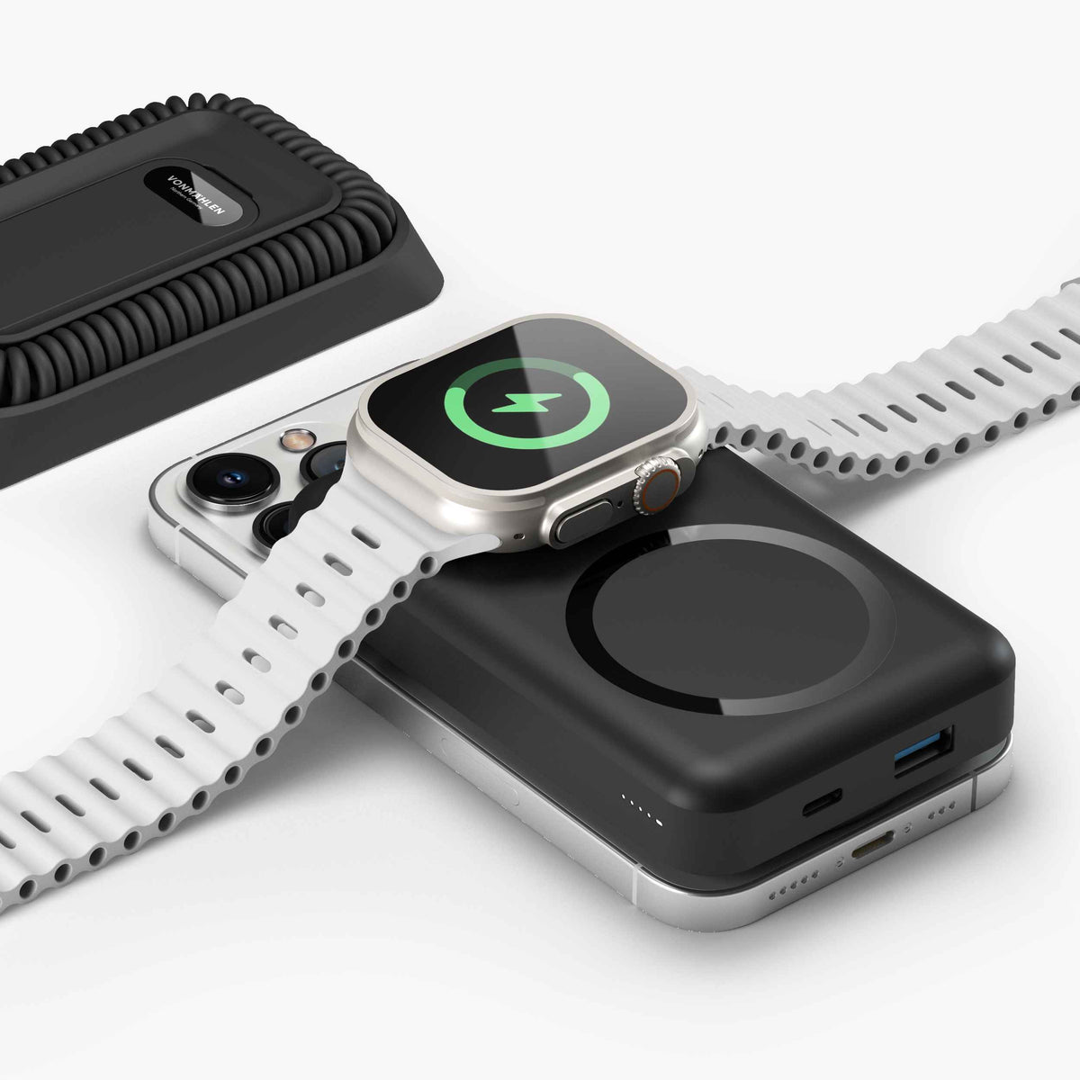 Magnetisk Powerbank 10000 mAh med USB-C och laddkabel