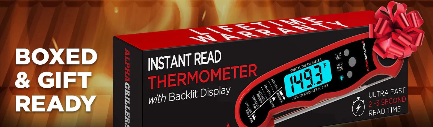 Snabb och exakt mattermometer med bakgrundsbelyst display