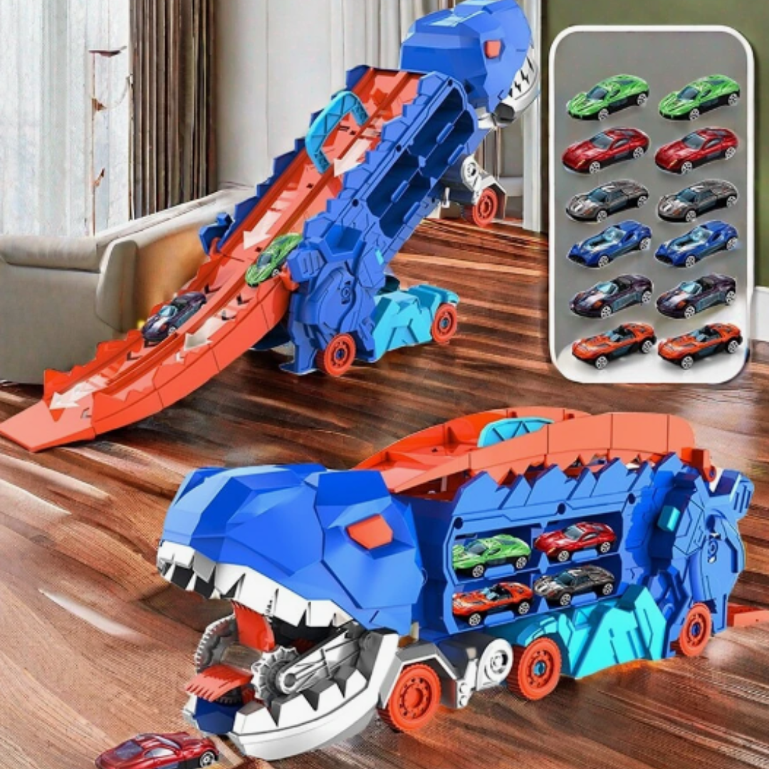 Dino Transportvogn med Hastighedsbaner til Børn