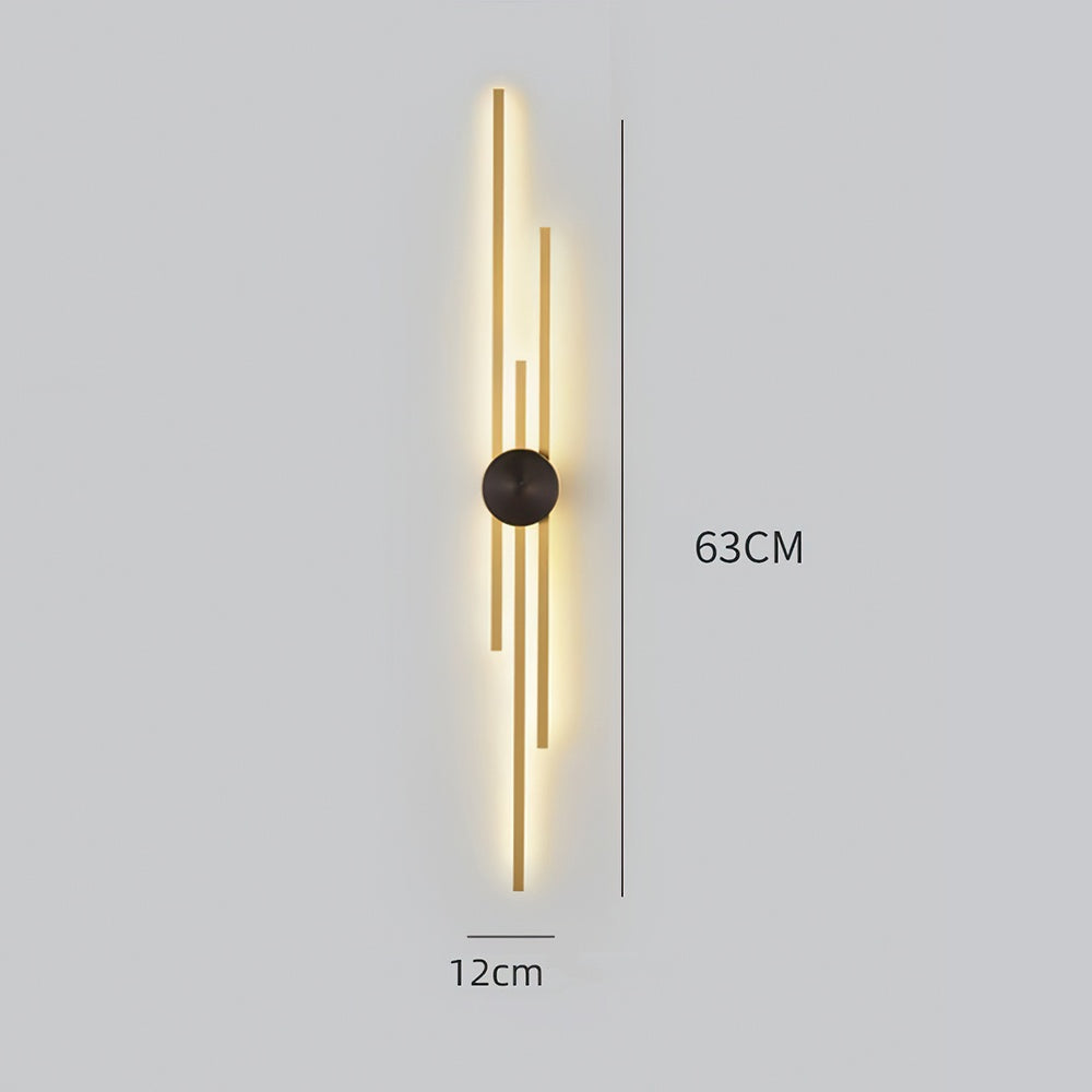 Modern LED Vägglampa med Vertikal Järndesign, 18W