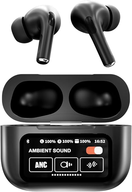 Bluetooth In-Ear Høretelefoner med 2-tommers Touchskærm og 32 timers batteri