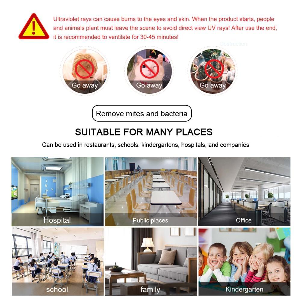 UV-C desinficerende lampe 8W – Dræber bakterier, fjerner lugt og renser luften