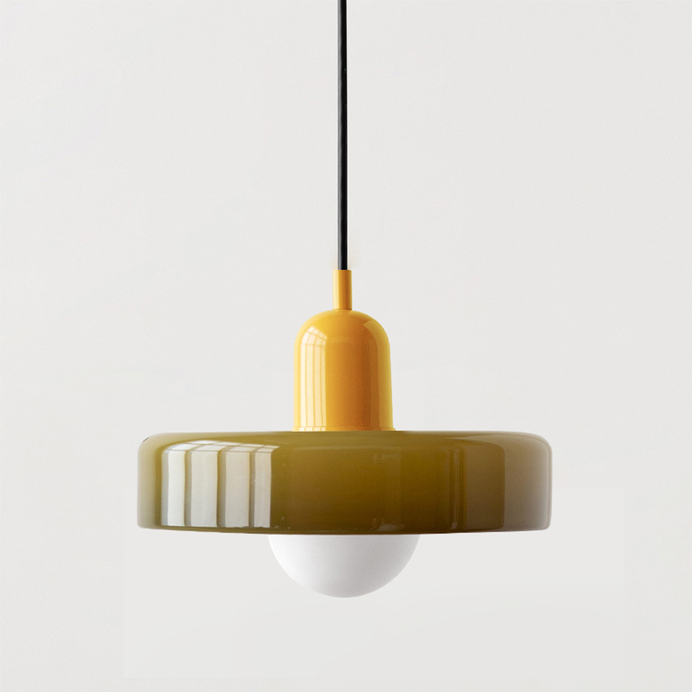 Pendellampa i färgat glas från Bauhaus