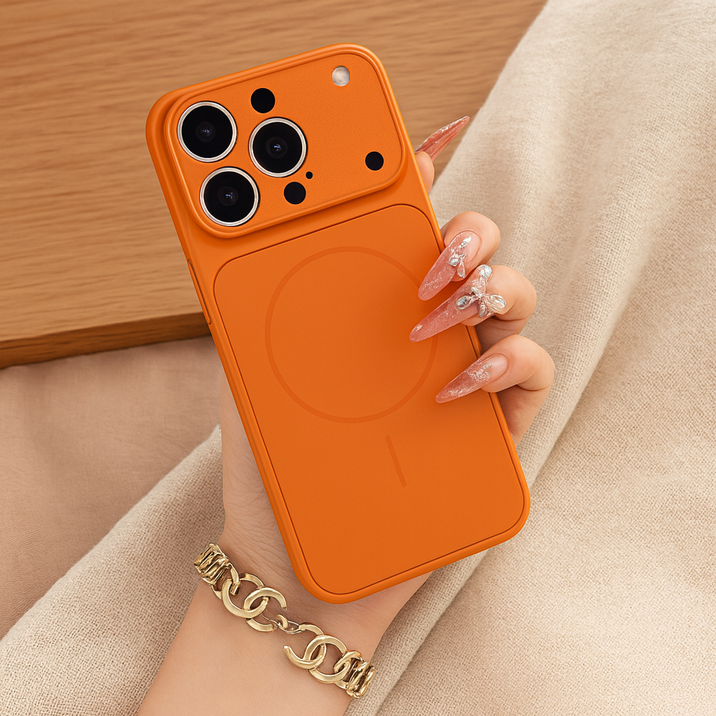 Magnetiskt fodral för iPhone – Elegant skydd med ringdesign