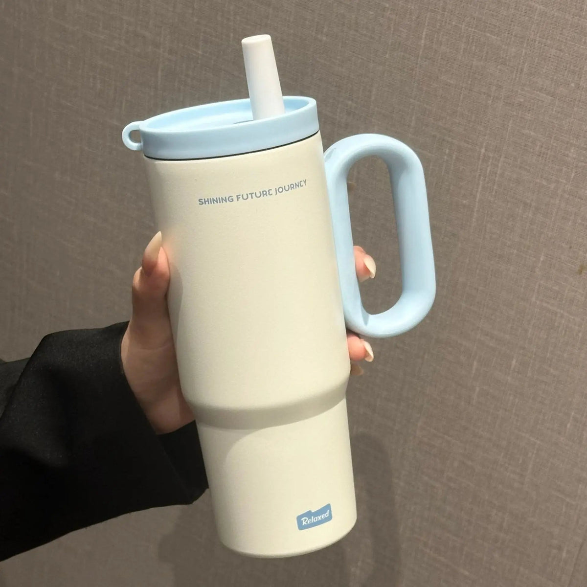750 ml Vakuumisoleret Stål Vandflaske med Strohhalm og Håndtag til Hverdagsbrug