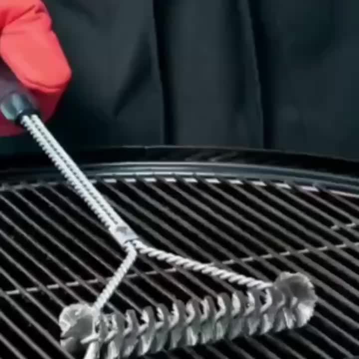 Effektiv Y-formet Grillbørste med Langt Håndtag til Rengøring