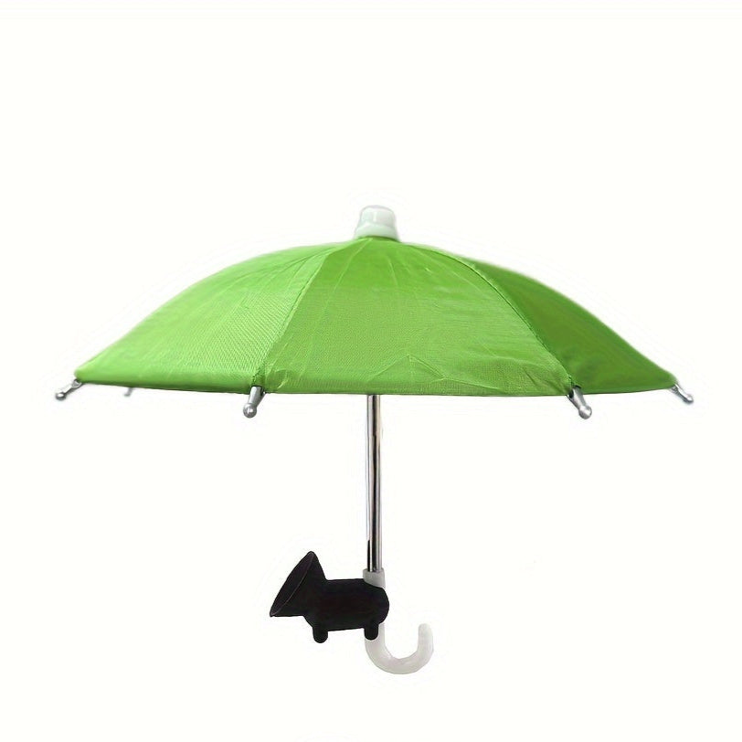 Mini parasol med sugekop – beskyt din mobil mod sol og regn på farten