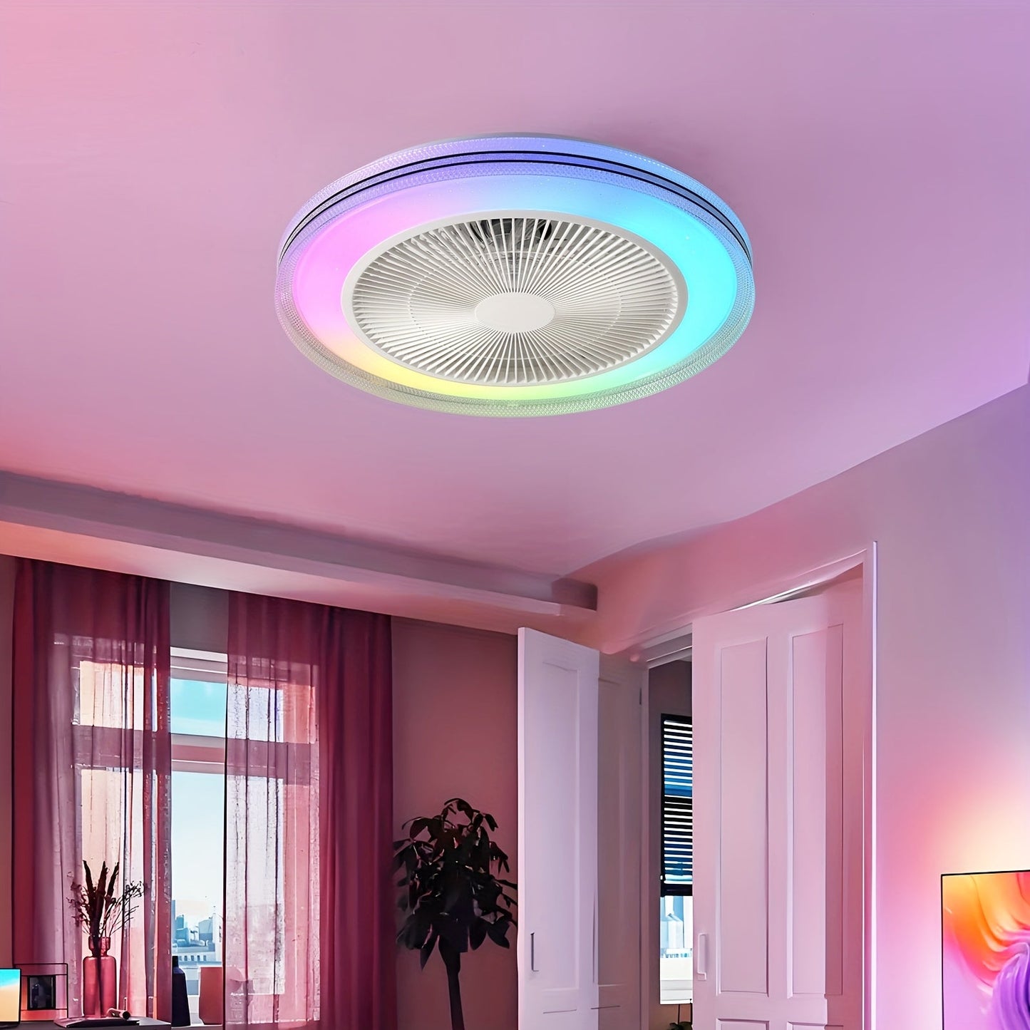 Smart Loft Ventilator med RGB-belysning – Stilfuld og Effektiv