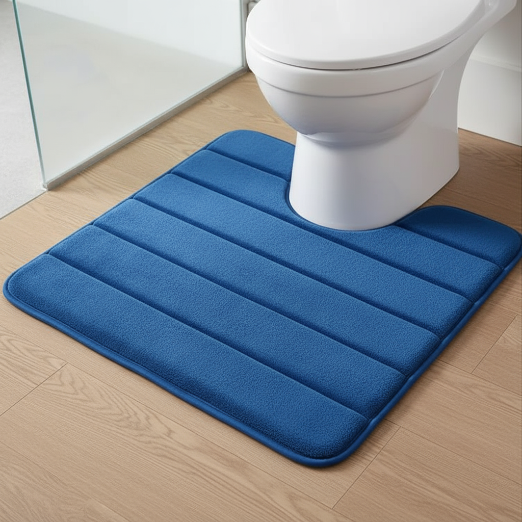 U-formet Memory Skum Badeværelsesmåtte med Rutsjesikring