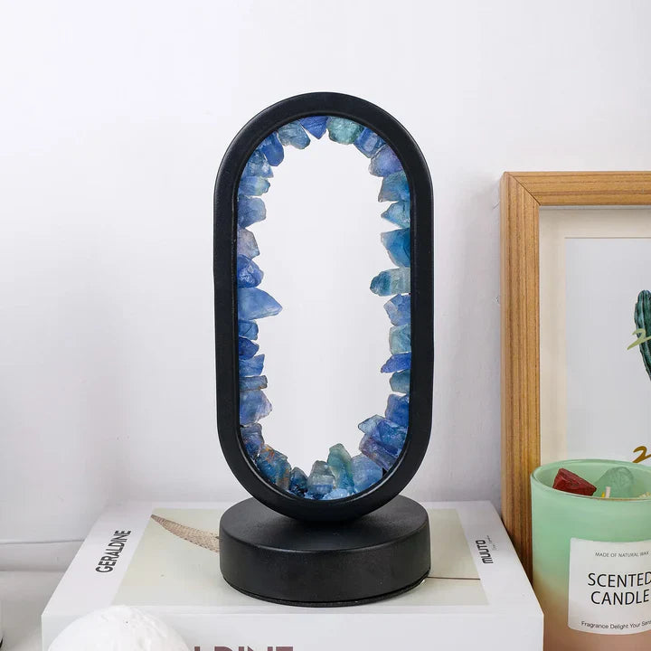 Dekorativ Amethyst Lampe - Naturlig Skønhed i Dit Hjem