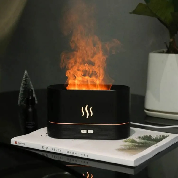 Aroma Diffuser med LED Flammeeffekt og Ultralydsteknologi