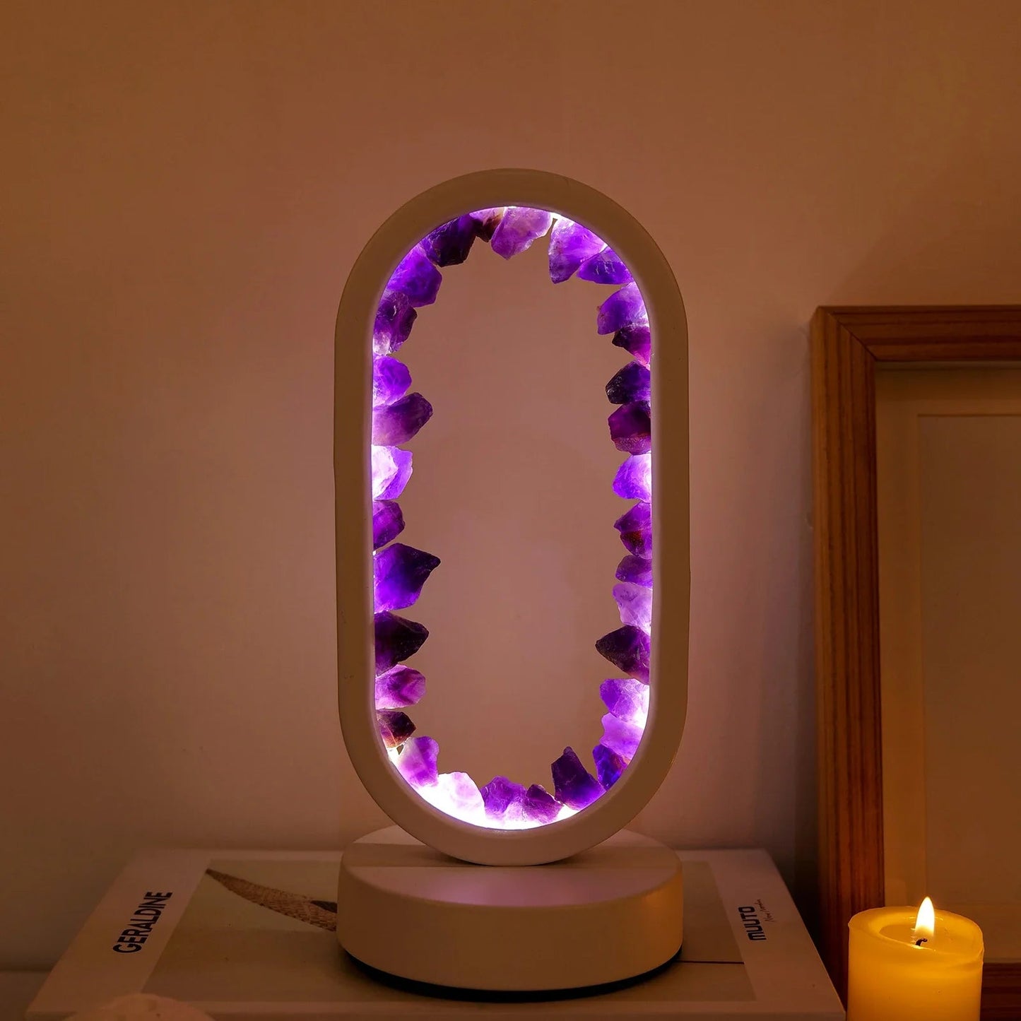 Amethyst Lampe: Beroligende Lys & Naturlig Skønhed