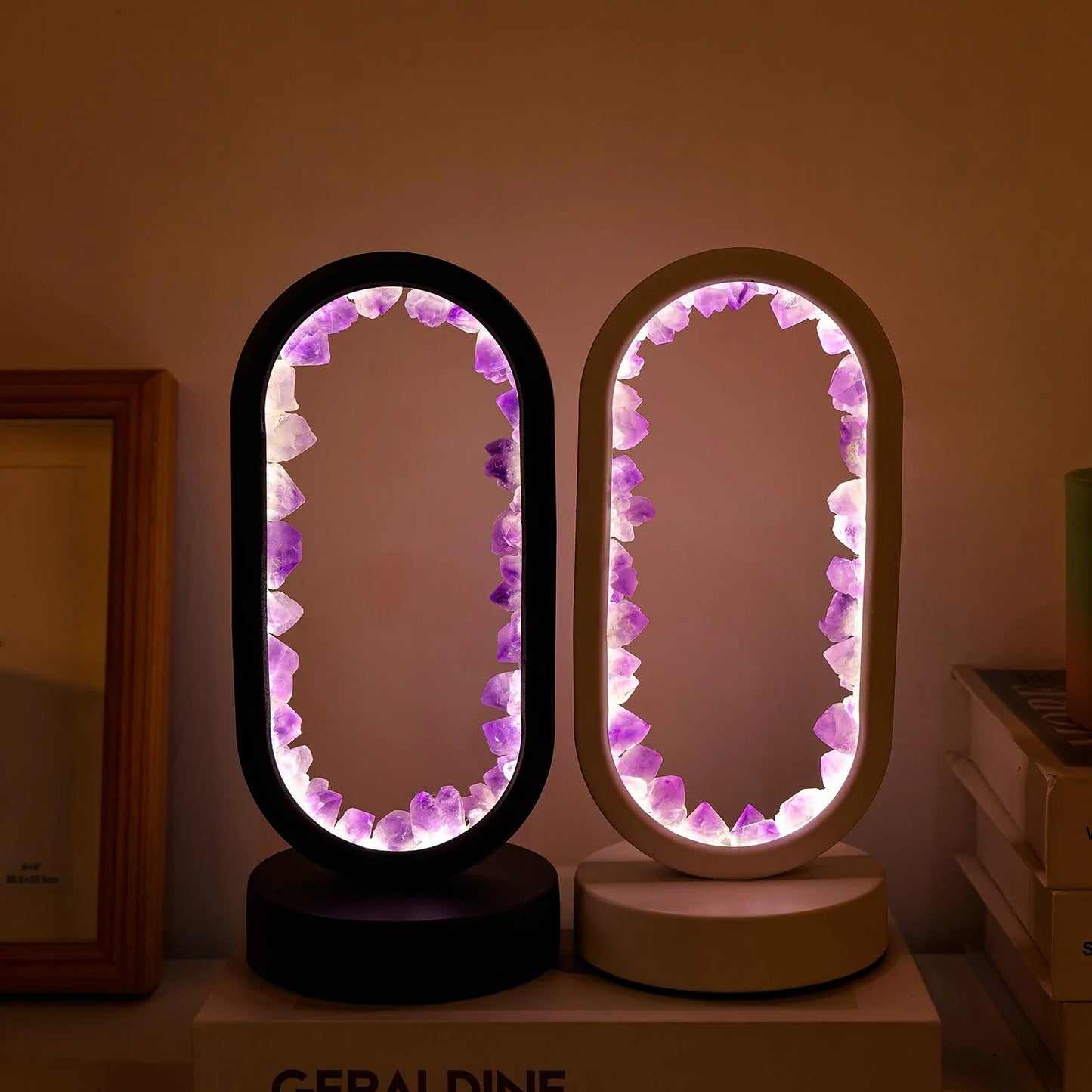 Amethyst Lampe: Beroligende Lys & Naturlig Skønhed