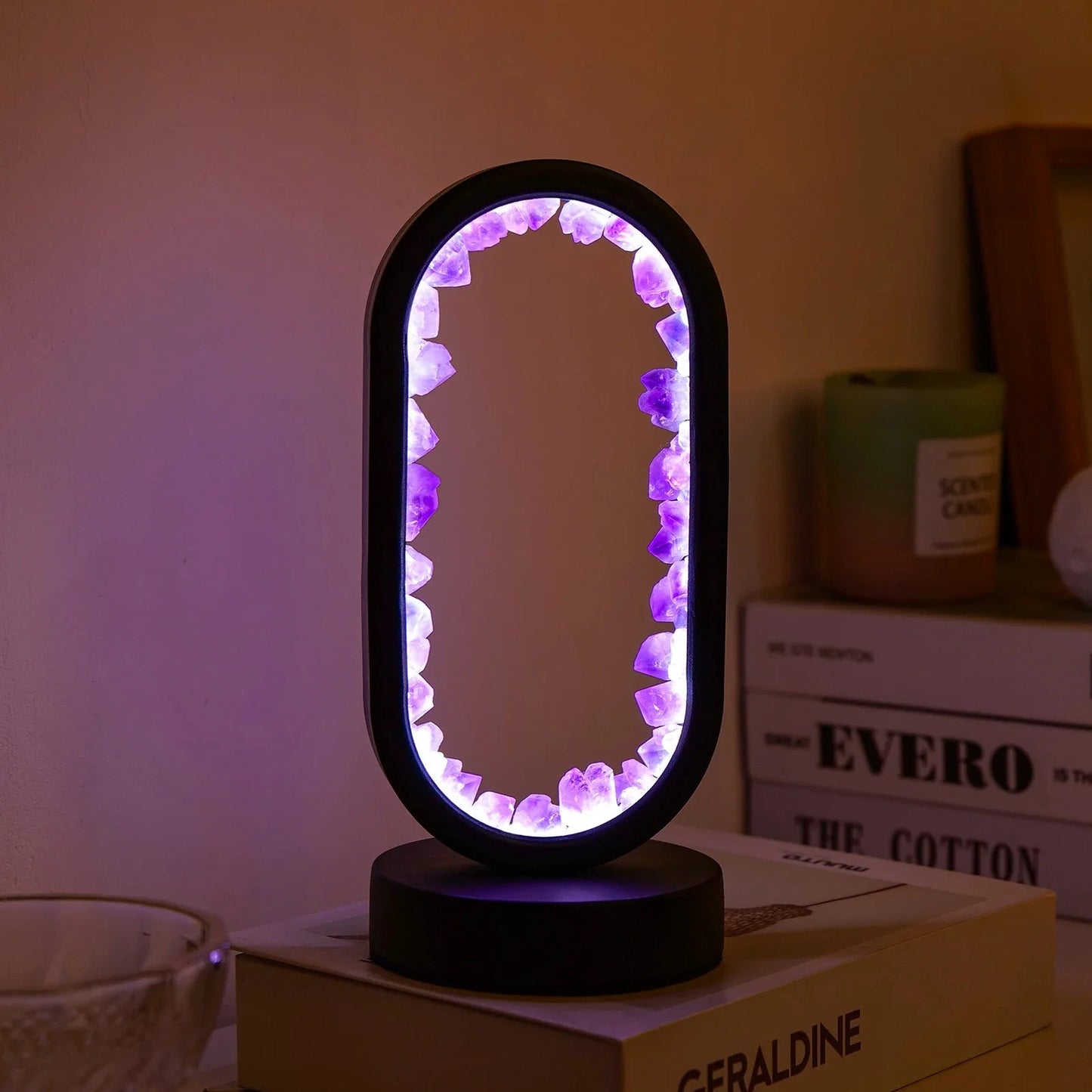 Amethyst Lampe: Beroligende Lys & Naturlig Skønhed