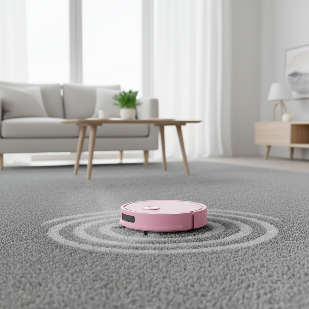 Smart robotdammsugare med automatisk golvtvätt och sugförmåga