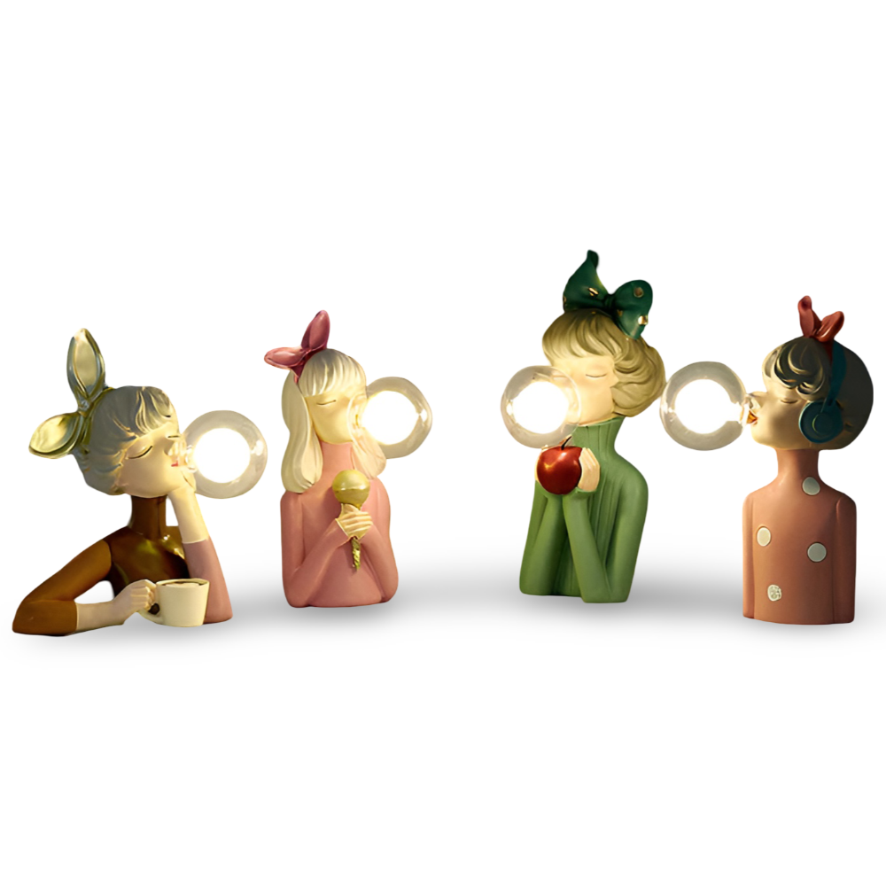 BubbleFairies Bordlampe – Eventyrlig Belysning med Tegneseriefigurer