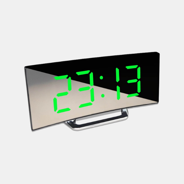 Elegant LED Vækkeur med Natlys for Roligere Morgener