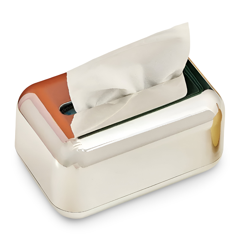 Guldspejl Tissue Holder – Luksuriøs Opbevaring til Dit Hjem