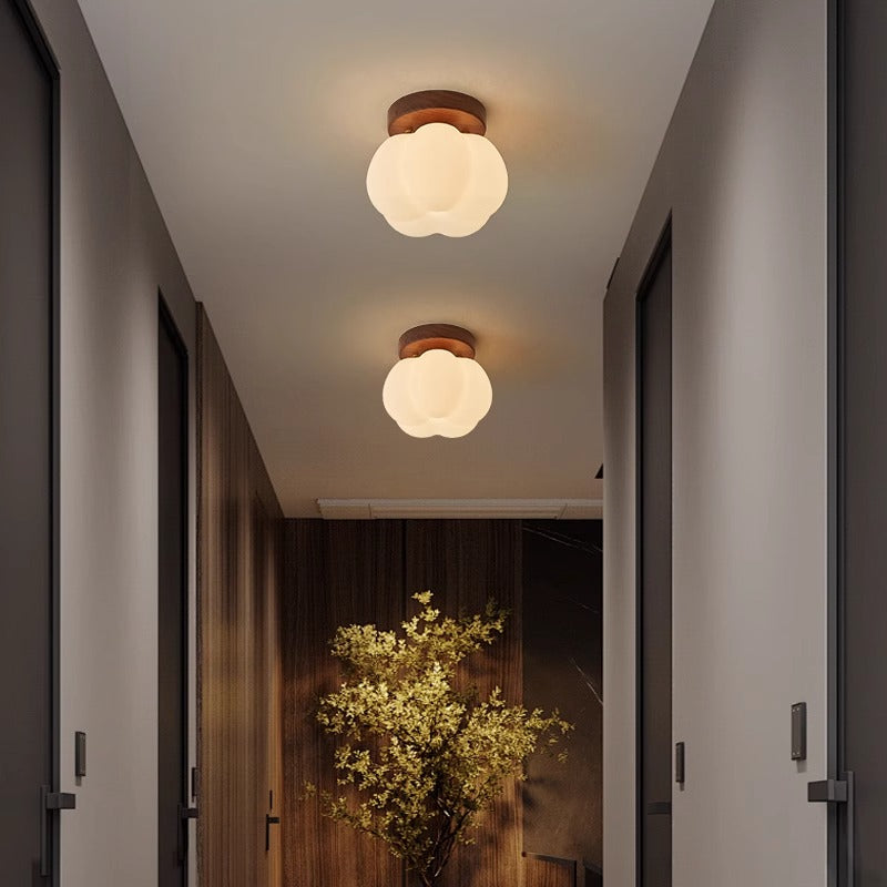 Unik LED Loftslampe med Græskarform – Skab Hygge og Stil