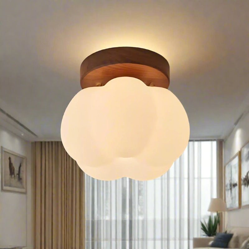 Unik LED Loftslampe med Græskarform – Skab Hygge og Stil