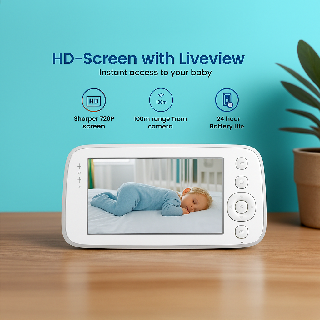 Smart babyvakt med HD-kamera och app – Håll koll, var du än är