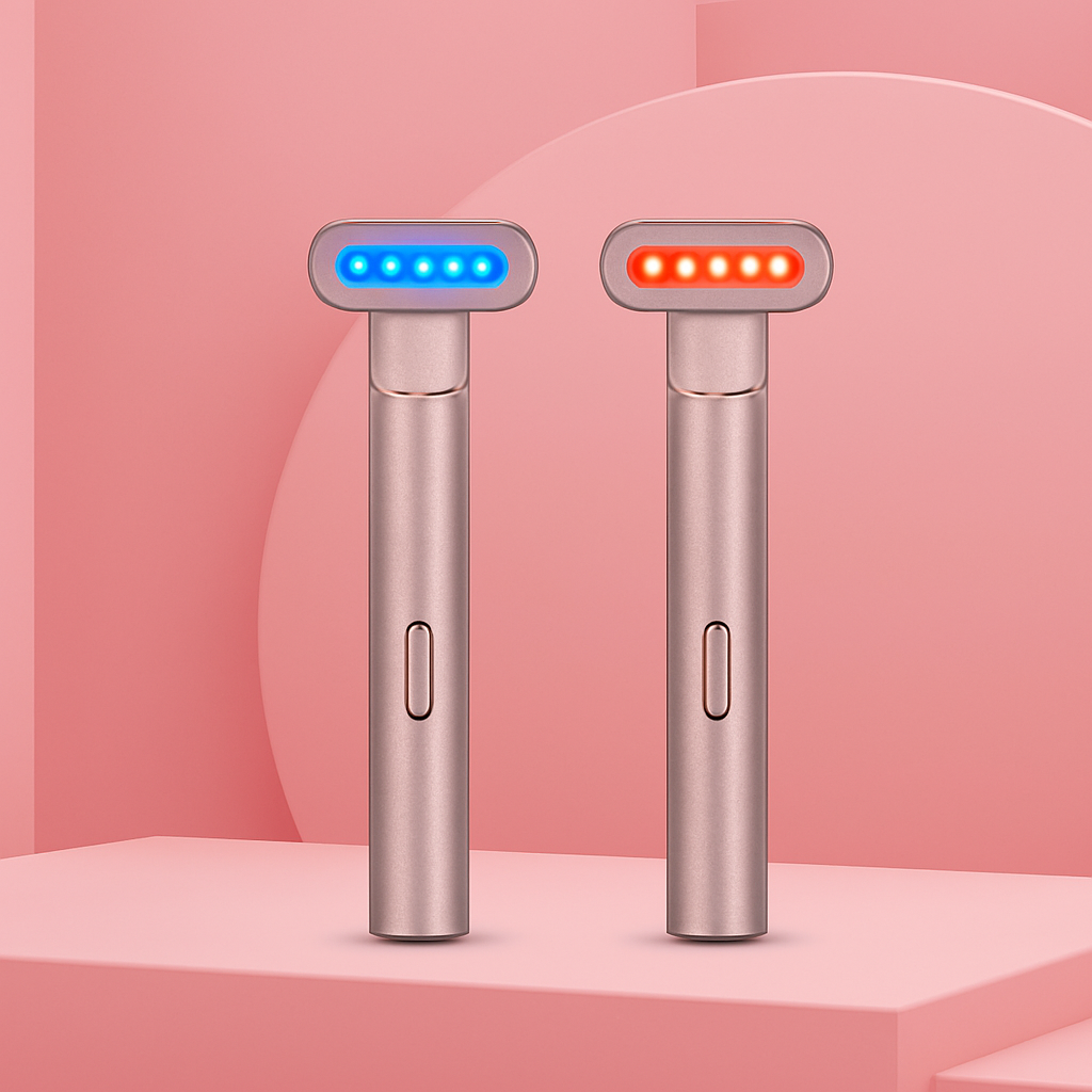 Effektiv LED Ansiktsmassager med Rött Ljus för Ungdomlig Hud