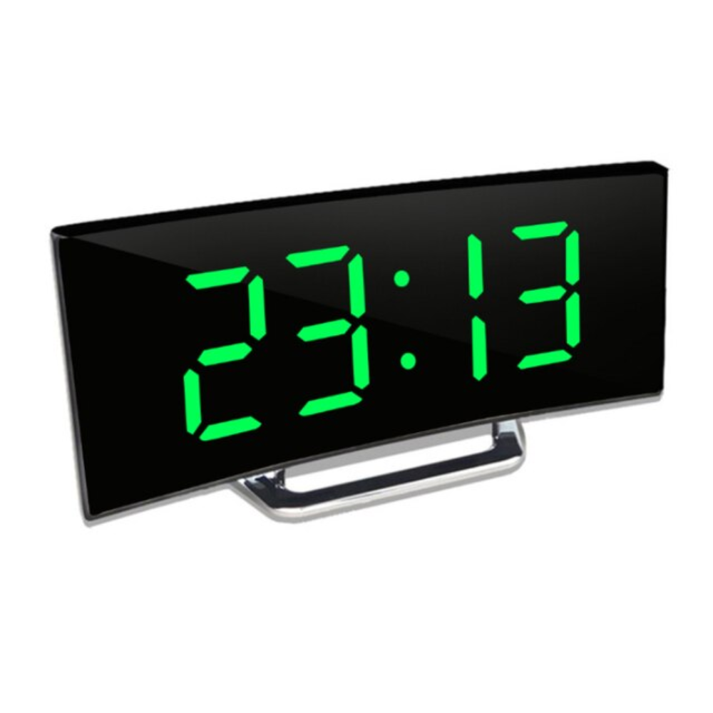 LED-väckarklocka med böjd skärm – Digital design