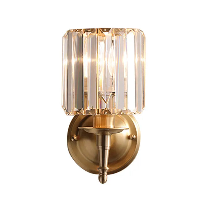 Elegant vägglampa med kristaller för lyxig belysning