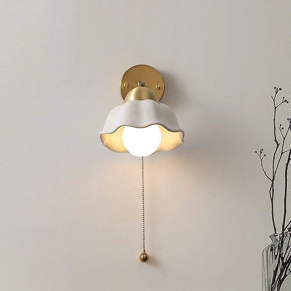Elegant vintage blommig vägglampa till ditt hem